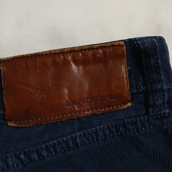 Lands' End Men's 35x31 Traditional Fit Navy Blue Corduroy Pants Cotton/Poly Blnd - Picture 7 of 11